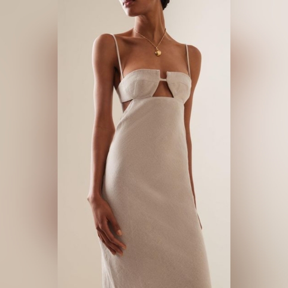 ST AGNI Linen Resort Dress - Natural - Picture 1 of 17